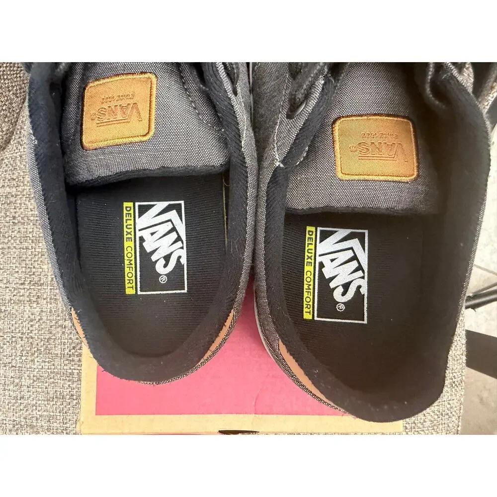 Vans Atwood Deluxe Gray Canvas Low Top Sneakers Men’s Size 9